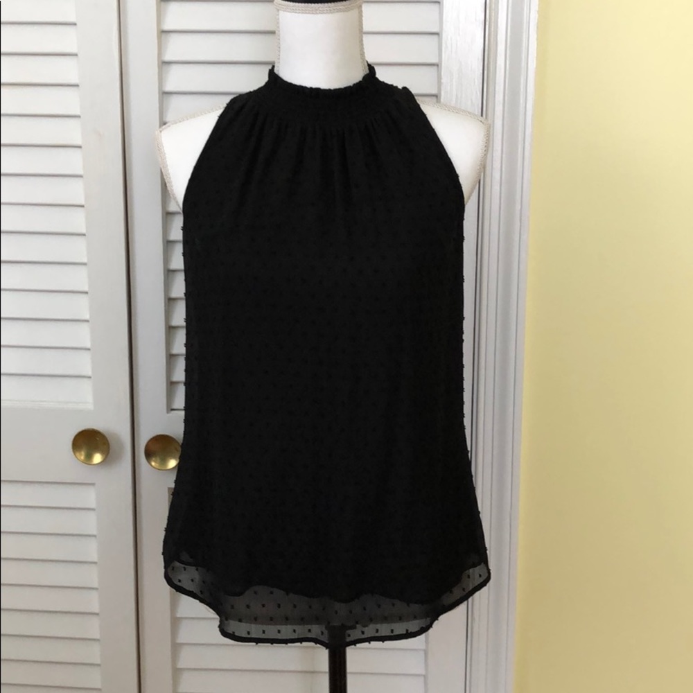 Daniel Rainn Black Chiffon Sleeveless Blouse